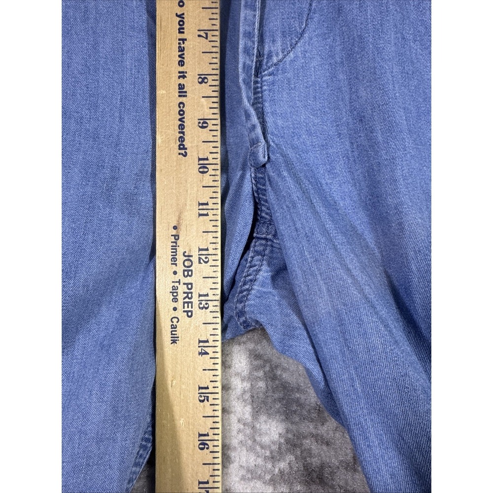 GAP Pants Womens Size Large Wide Leg Cargo Blue Drawstring Boho Hippie - Picture 6 of 15